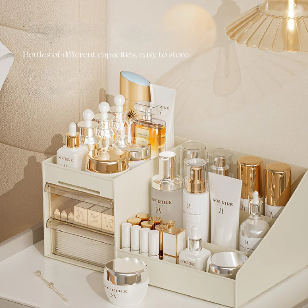Clear Makeup Organizer – Drawer Storage Box for Skincare & Cosmetics
