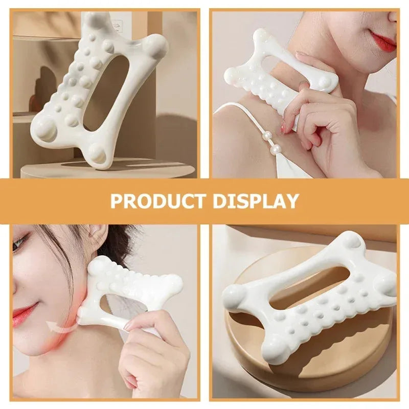 Facial & Body Gua Sha Massage Board – Lymphatic Drainage Scraping Tool for Face, Neck, Back & Muscle Relaxation