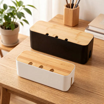 Bamboo Cable Management Box