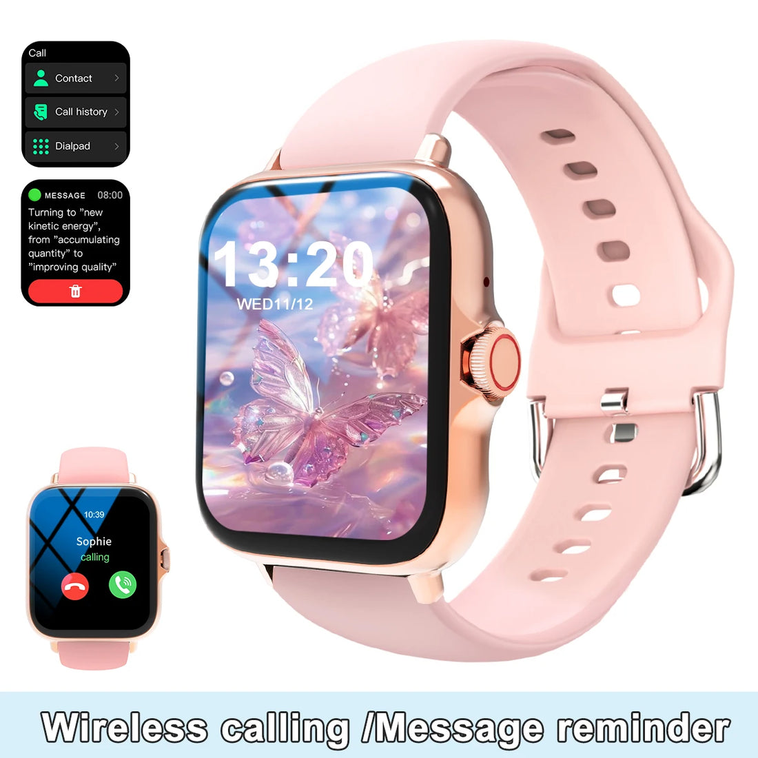 Smart Watch with Bluetooth Calling — Fitness Tracker, App Notifications & Daily Health Monitor