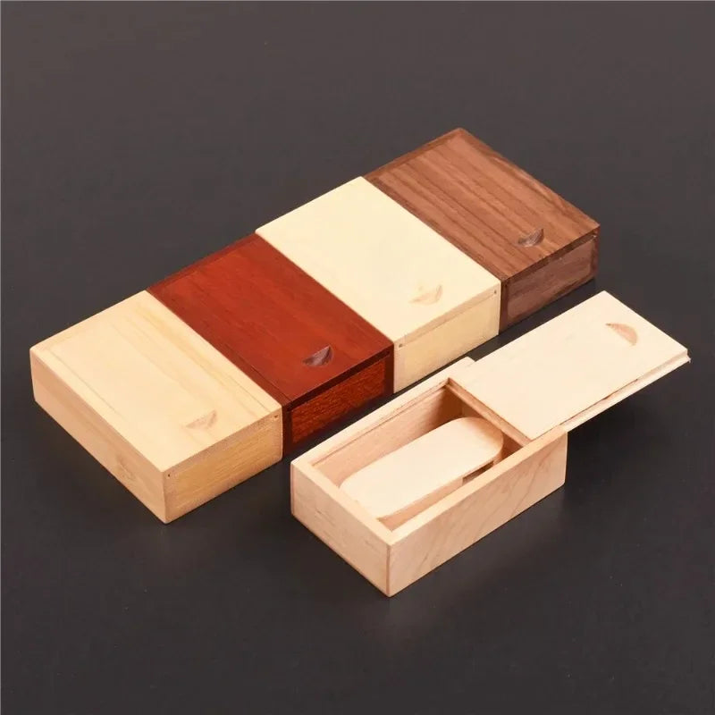 Solid Wood Sliding Lid Jewelry Box