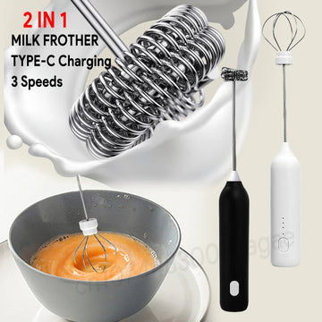 Rechargeable Electric Milk Frother & Matcha Whisk
