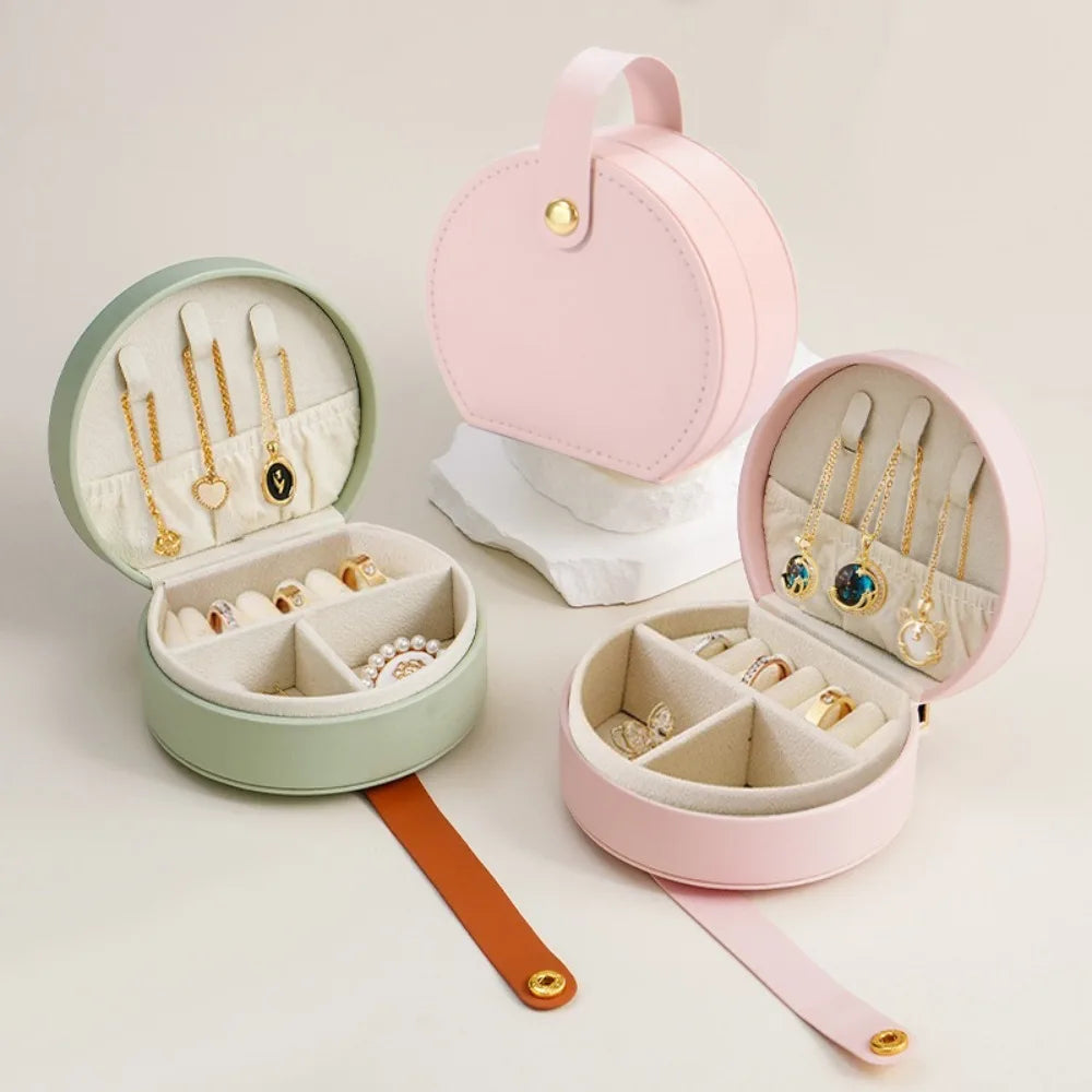 Mini Jewelry Organizer Case – Portable Travel Box for Rings, Earrings & Necklaces