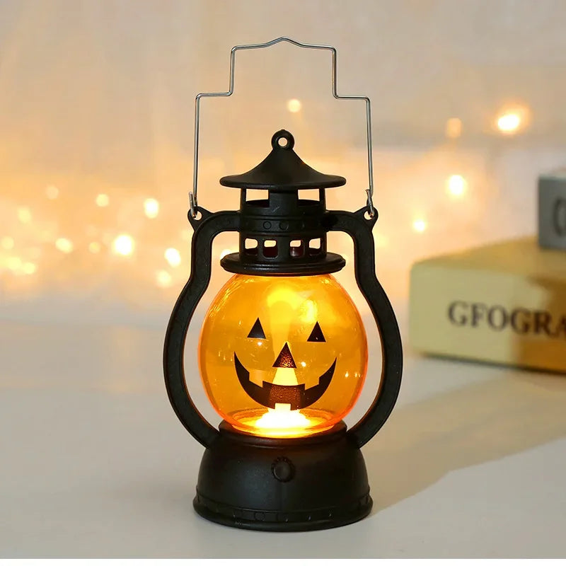 Hanging pumpkin lantern for October decorating