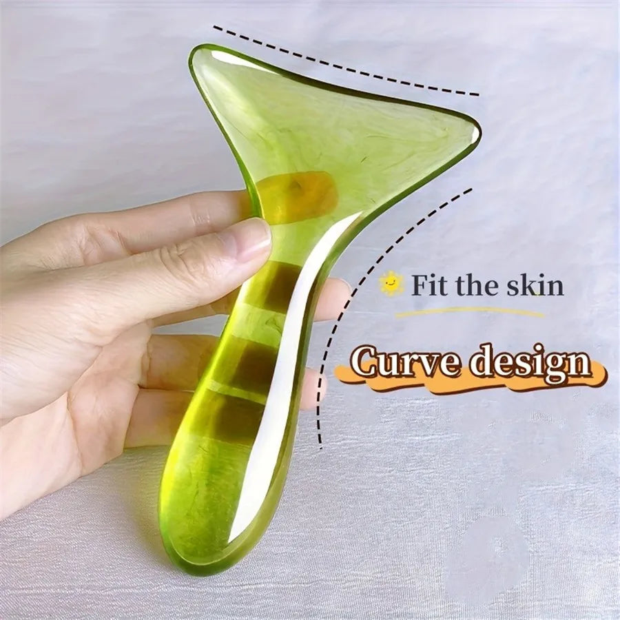 Gua Sha Facial Tool – Face Lifting Massage Stone for Lymphatic Drainage, Jawline Sculpting & Skin Glow