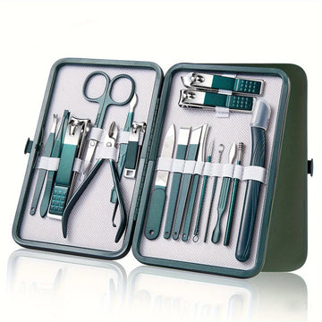 Complete Nail Care Kit — Manicure & Pedicure Set with Travel Case
