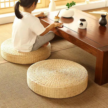 Handmade Natural Straw Floor Cushion
