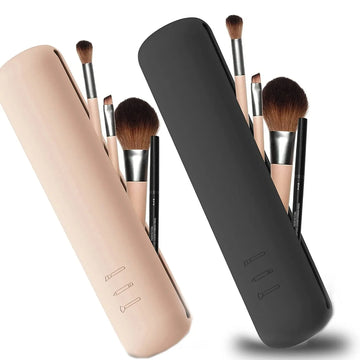 Silicone Makeup Brush Holder & Cosmetic Organizer Case