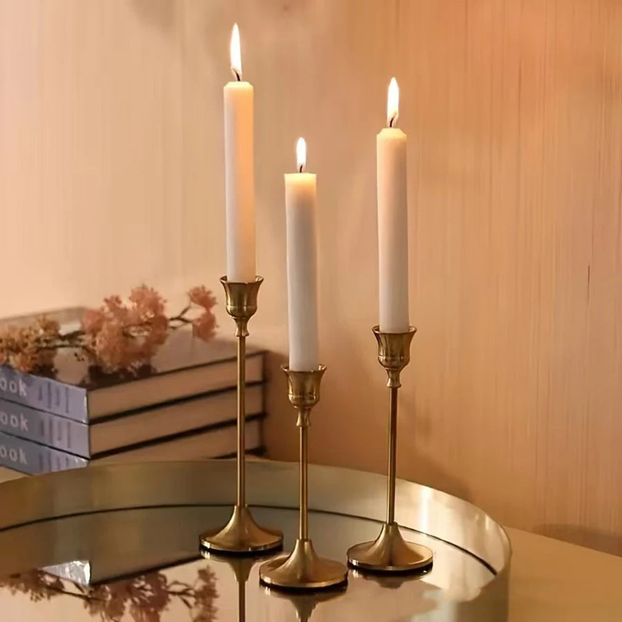 Elegant 3-Piece Candle Holder Set – Minimalist Home Decor for Cozy Spaces