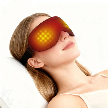 Heated Eye Mask for Sleep & Relaxation – Hot Compress Eye Massager, Dark Circle & Eye Fatigue Relief (3 Modes)