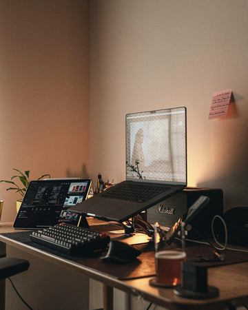 Adjustable Aluminum Laptop Stand – Foldable Desk Riser for Better Posture